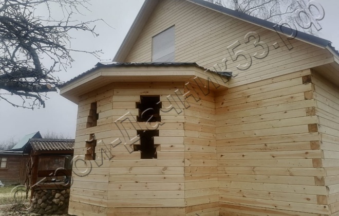 2 Брусовая баня Б-12, 7,5х6м, 51М², Тверская область, Конаковский район, СНТ Машиностроитель (2)